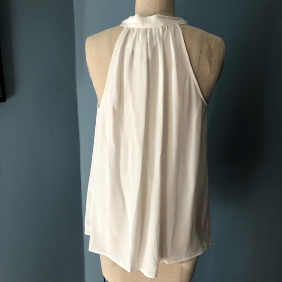 NWT Joie - White Silk Top with Tie - Picture 6 of 7